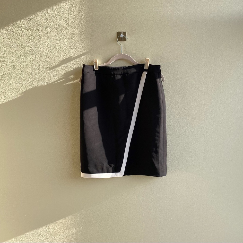 J. Crew Black & White Wrap Skirt Sz. 6
